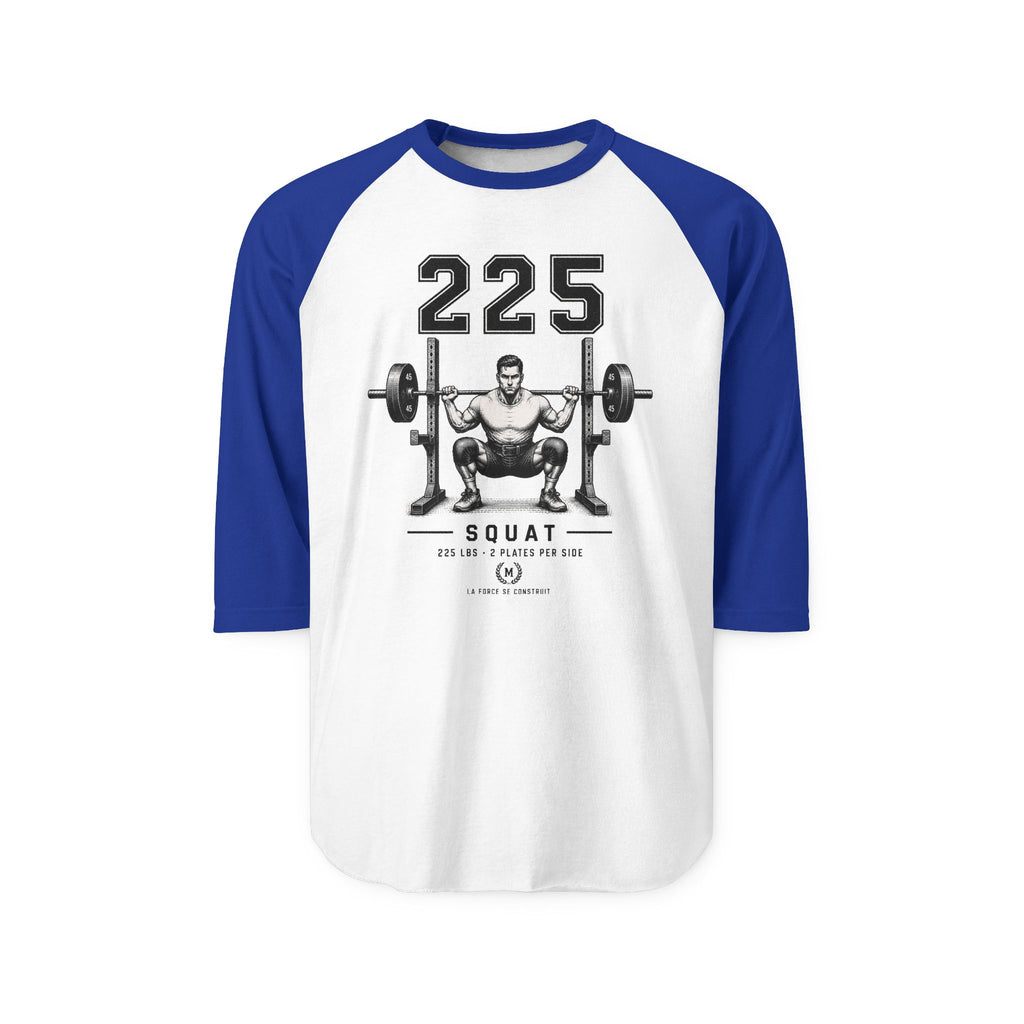 225 Squat Shirt | Weightlifting Barbell Raglan