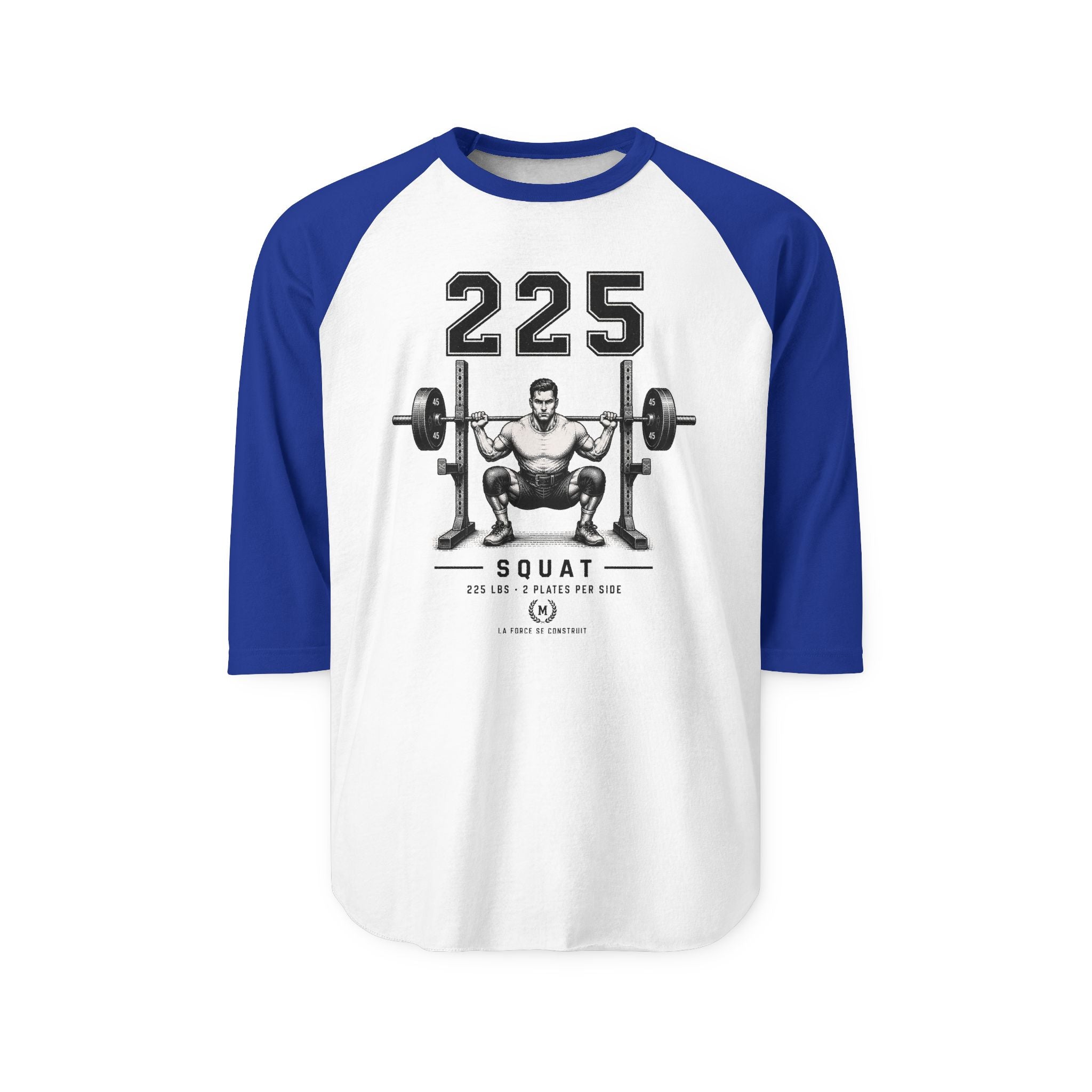 225 Squat Shirt | Weightlifting Barbell Raglan