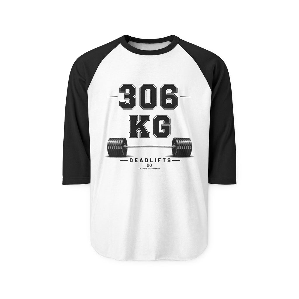 306 KG Deadlift Raglan Shirt — Weightlifting Gym Tee