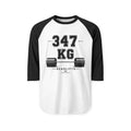 347 KG Deadlifts Raglan Shirt — Weightlifting Gym Tee