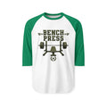 Bench Press Raglan Shirt – Vintage Weightlifting Tee