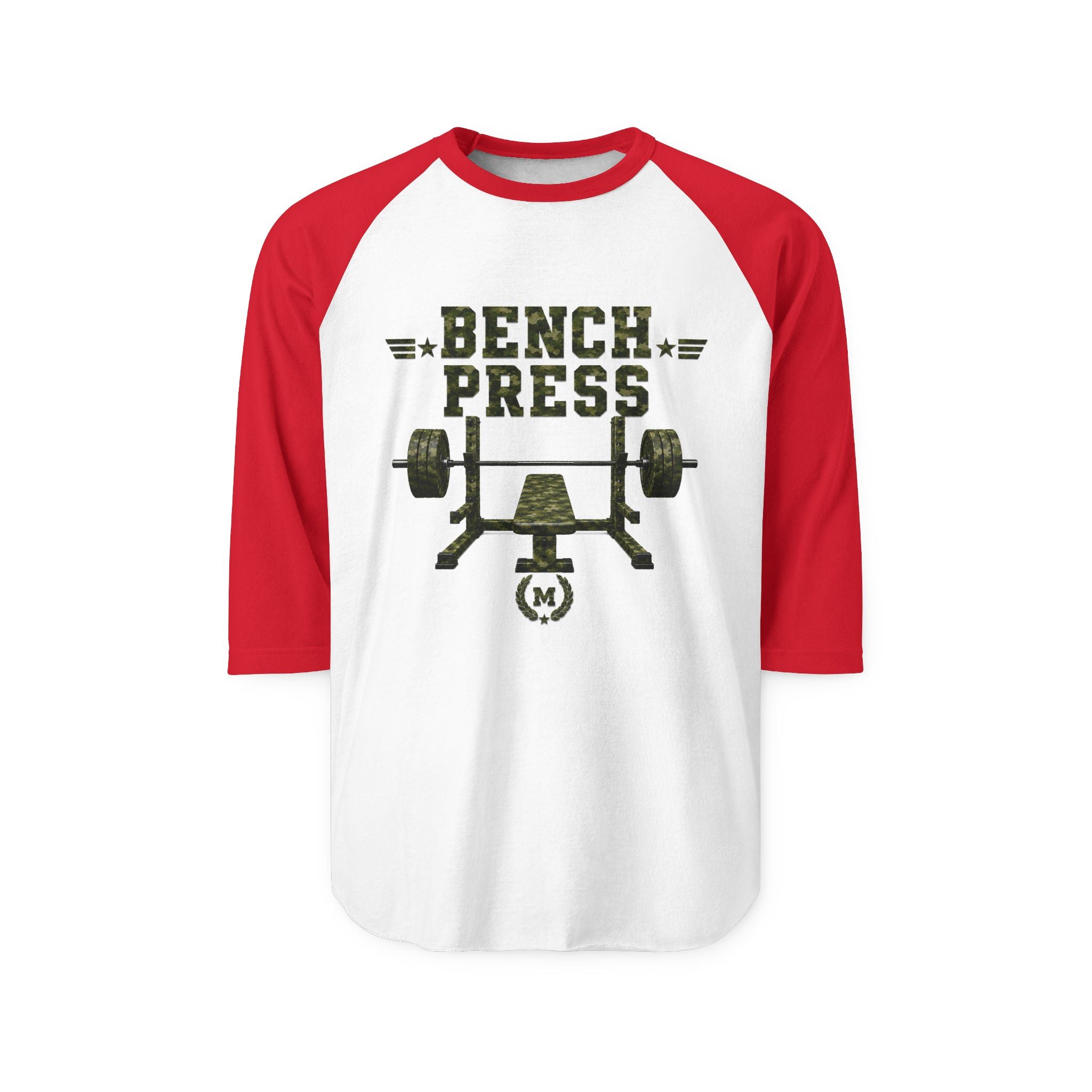 Bench Press Raglan Shirt – Vintage Weightlifting Tee
