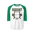 Squat Barbell Raglan Shirt — Weightlifting Gym Tee
