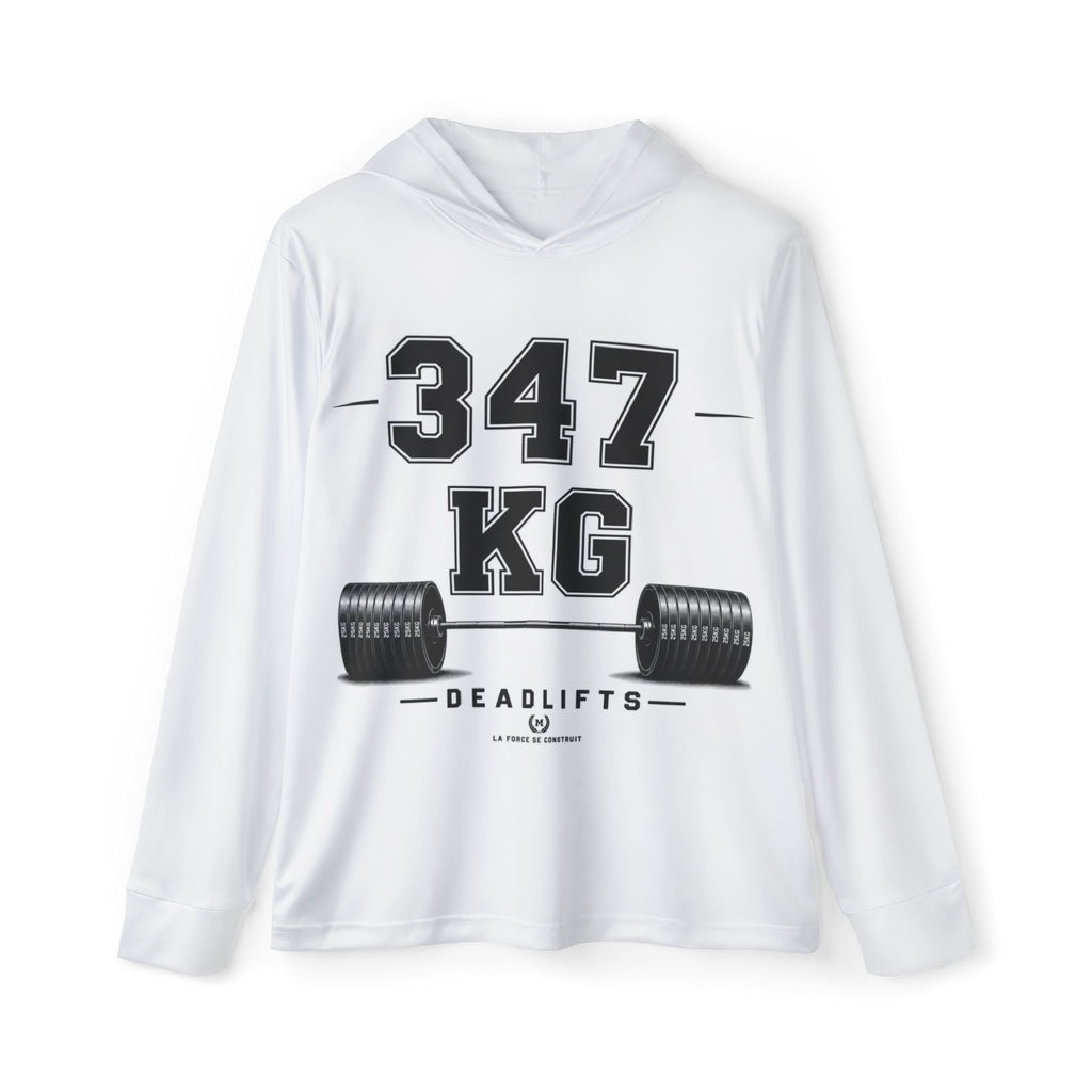 347 KG Deadlifts Hoodie — Men's Weightlifting Warmup Hoodie