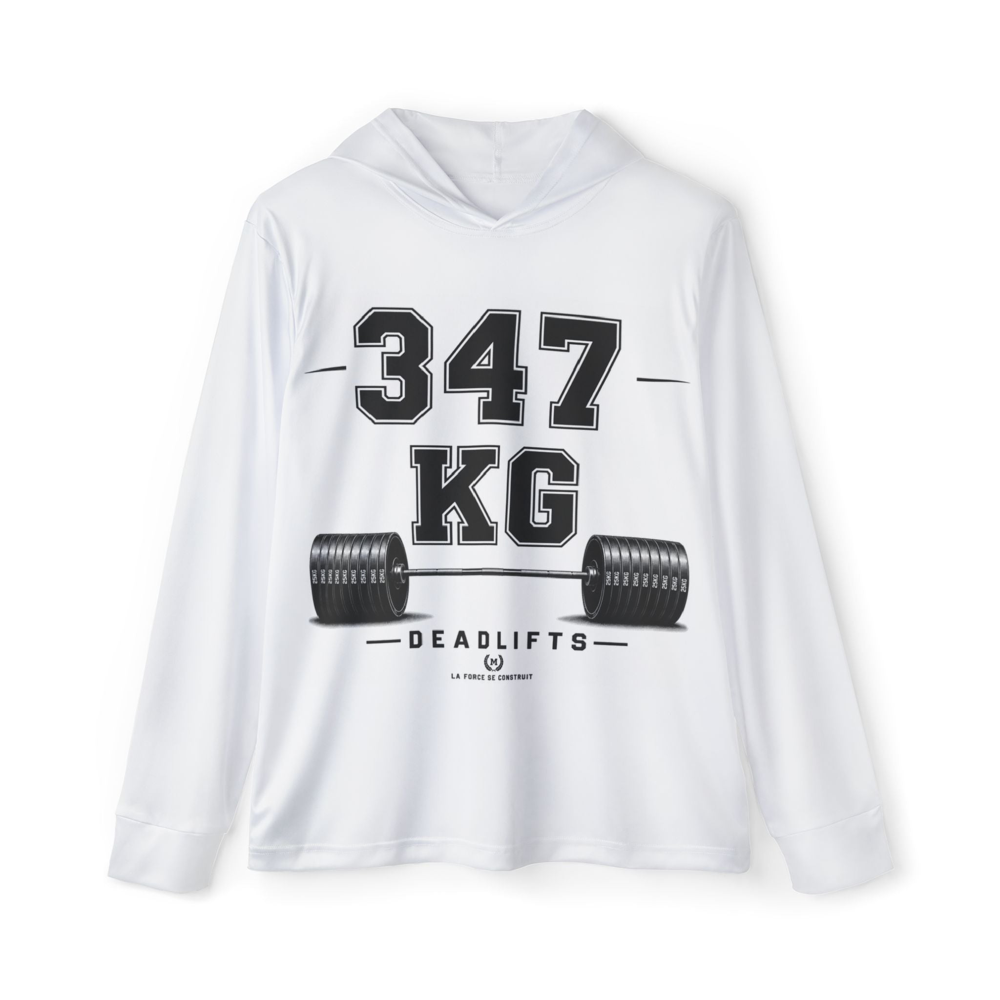 347 KG Deadlifts Hoodie — Men's Weightlifting Warmup Hoodie