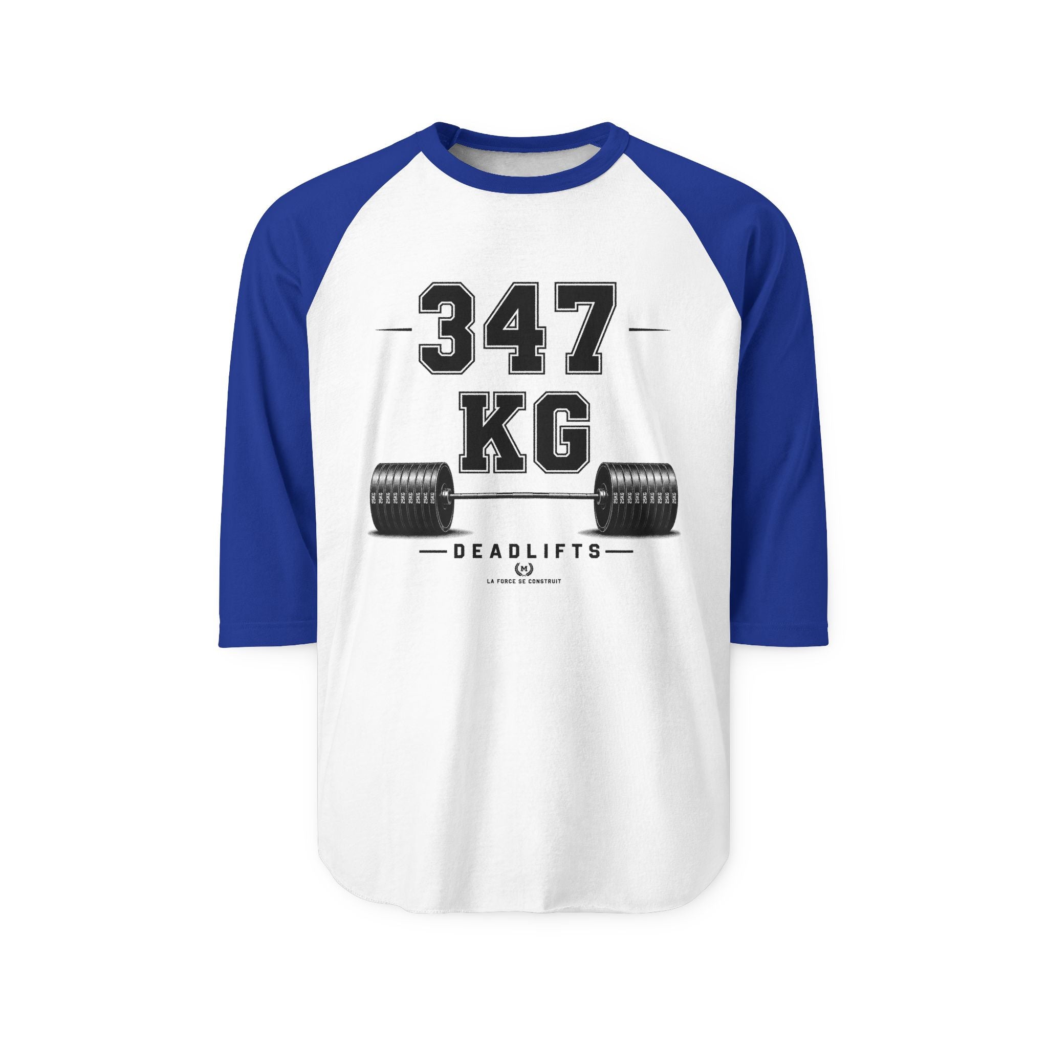 347 KG Deadlifts Raglan Shirt — Weightlifting Gym Tee