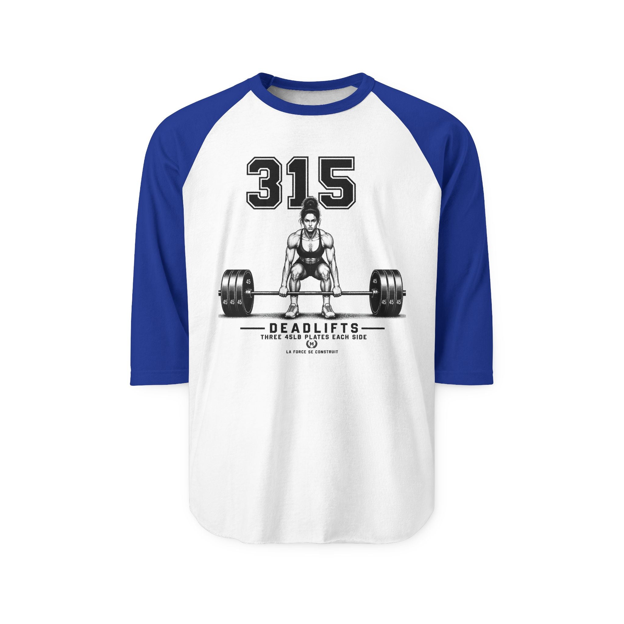 Deadlift 315 Raglan Shirt — Vintage Weightlifting Gym Tee
