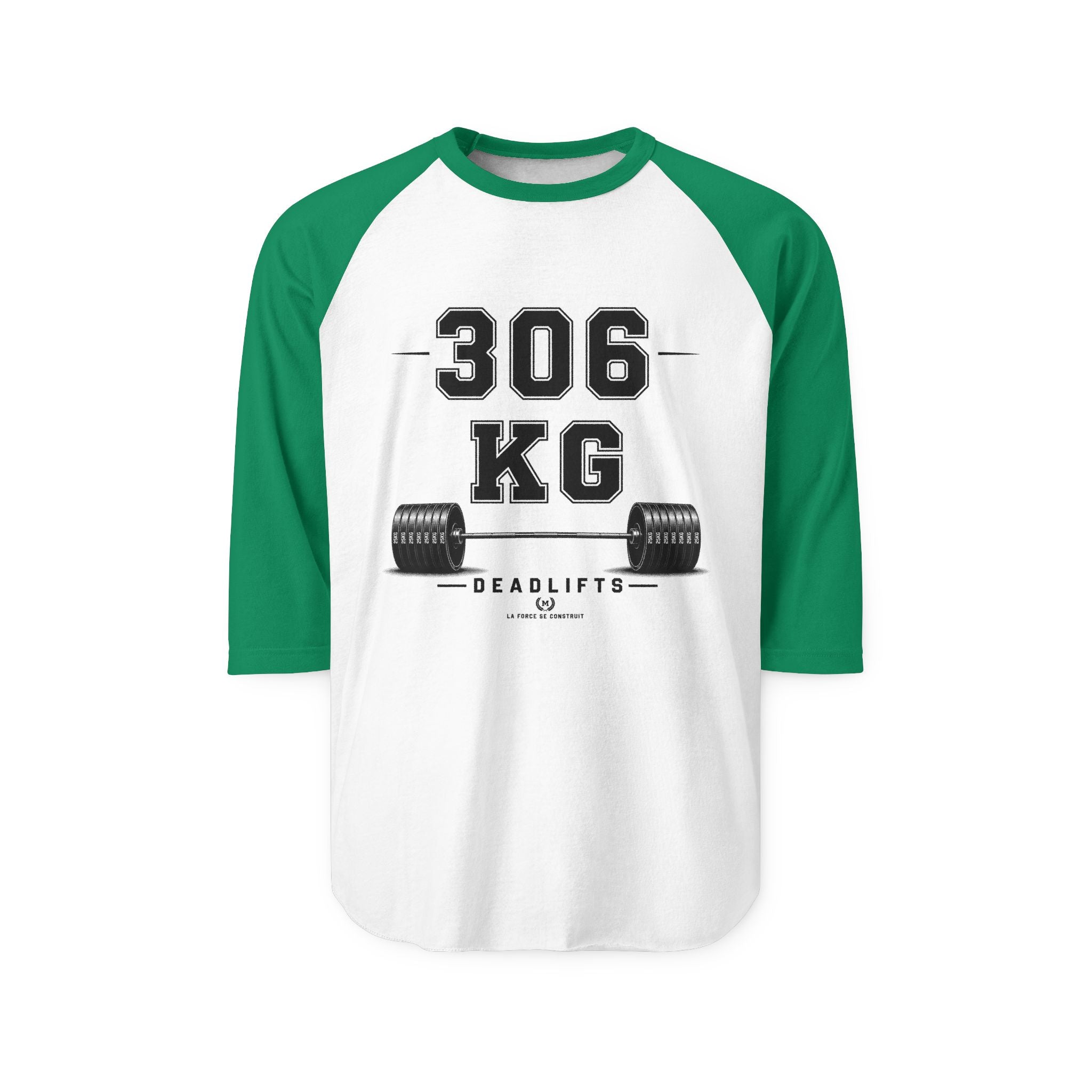 306 KG Deadlift Raglan Shirt — Weightlifting Gym Tee