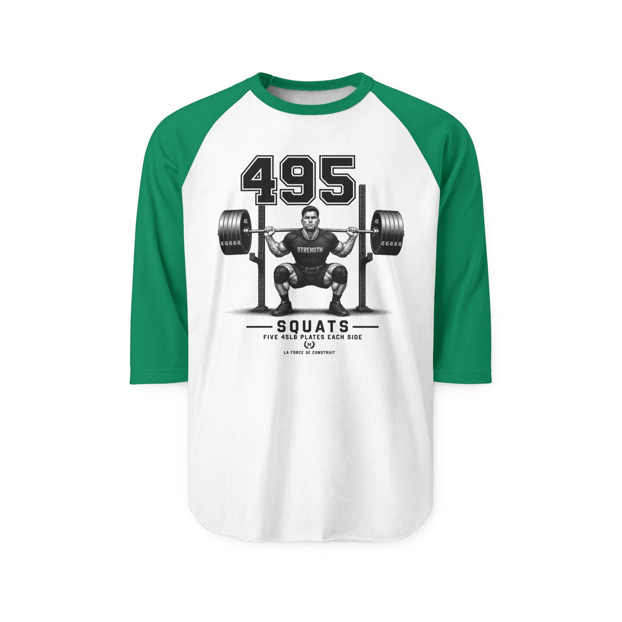 Squat 495 Raglan Shirt – Powerlifting Gym Tee