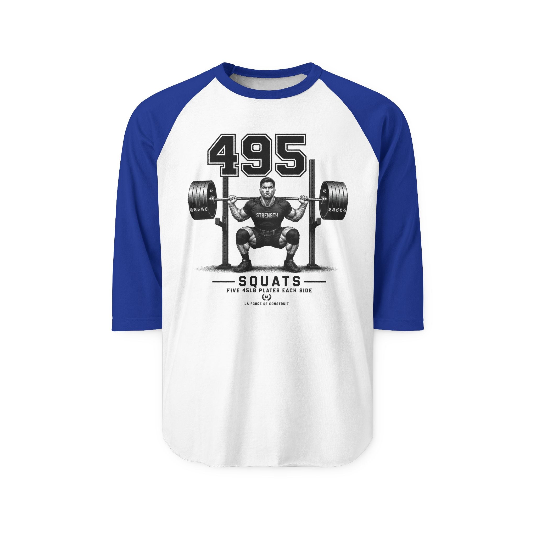 Squat 495 Raglan Shirt – Powerlifting Gym Tee
