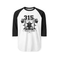 315 Bench Press Raglan Shirt — Weightlifting Gym Tee