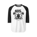 405 Bench Press Raglan Shirt — Vintage Powerlifting Tee