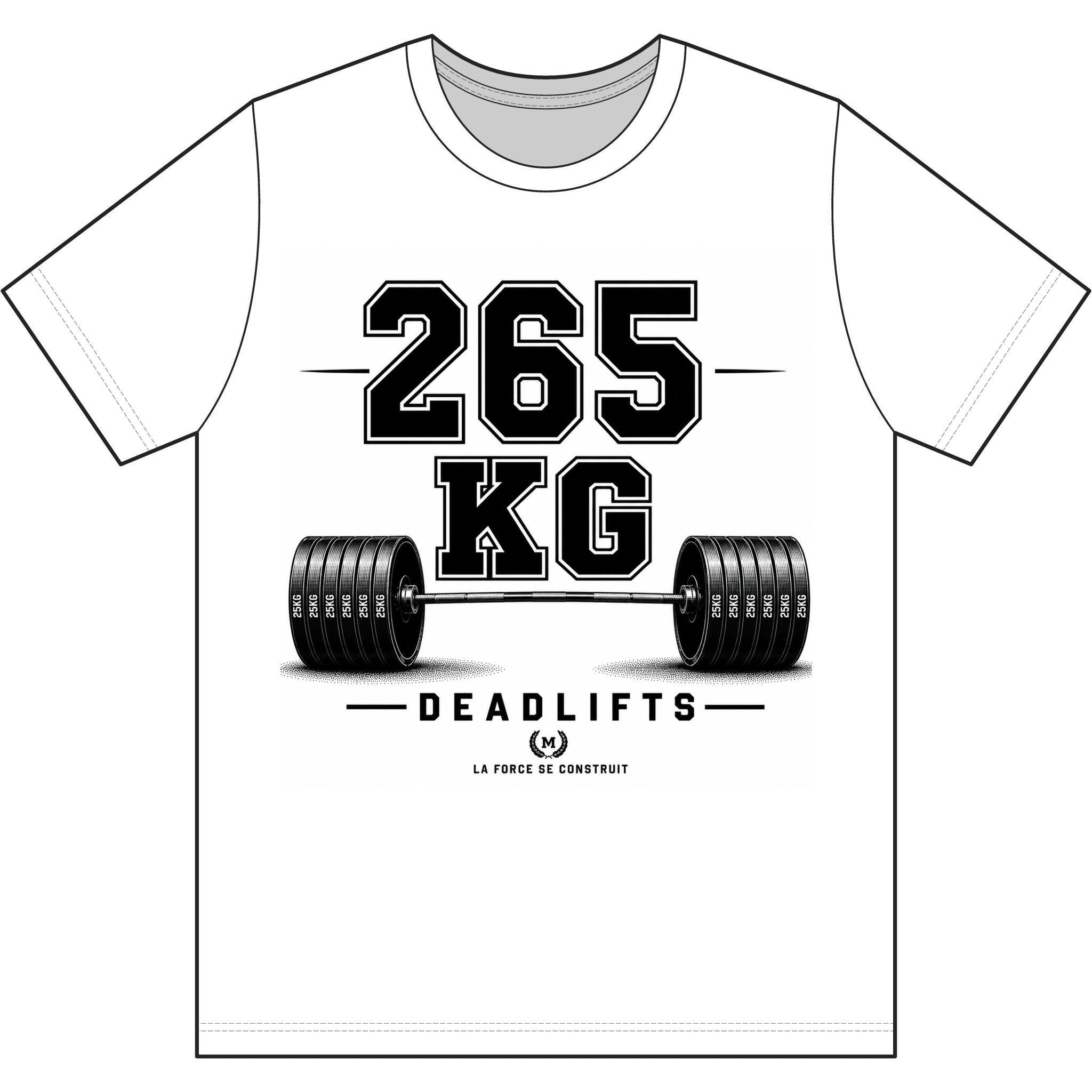265 KG Deadlift T-Shirt — Milestone Weightlifting Gym Tee