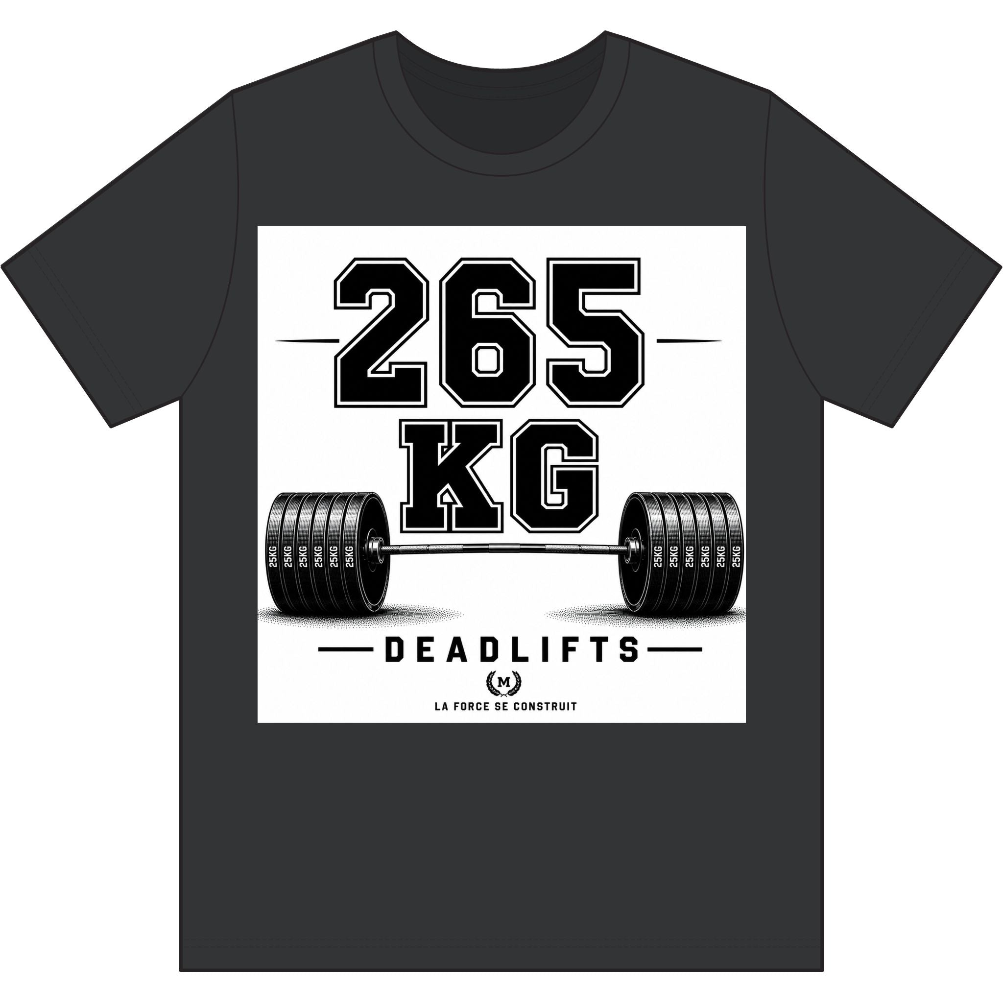 265 KG Deadlift T-Shirt — Milestone Weightlifting Gym Tee