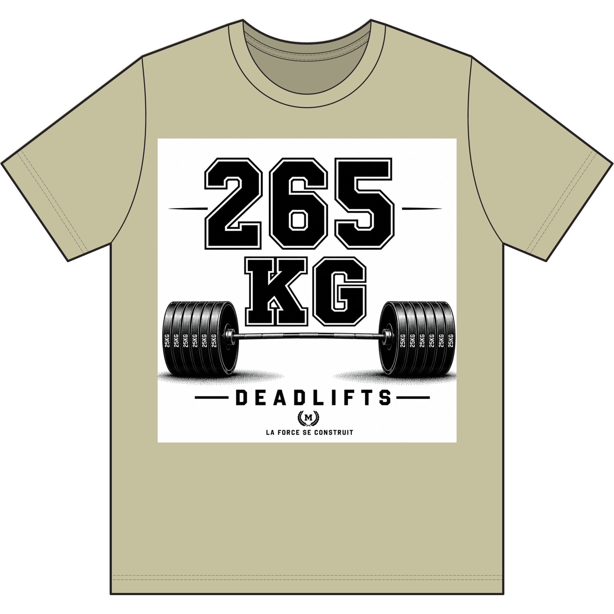 265 KG Deadlift T-Shirt — Milestone Weightlifting Gym Tee