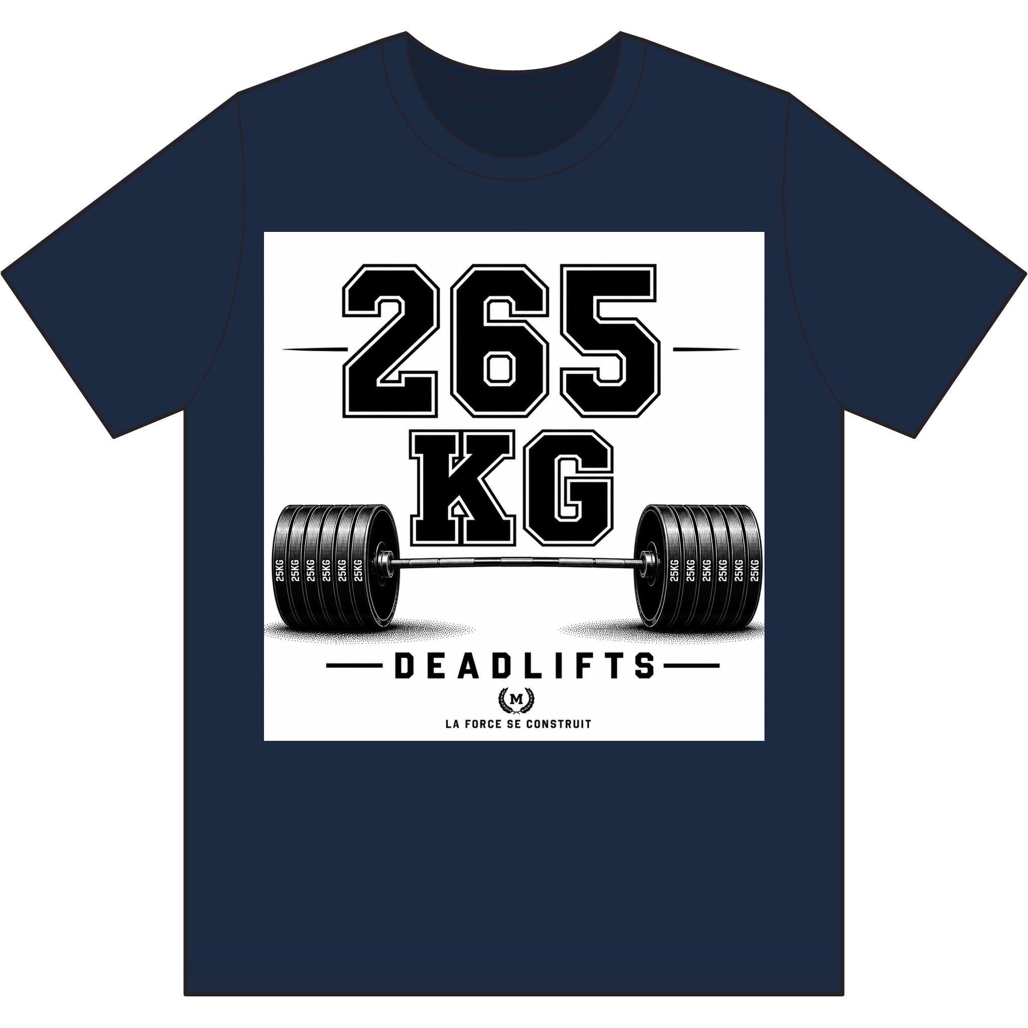 265 KG Deadlift T-Shirt — Milestone Weightlifting Gym Tee