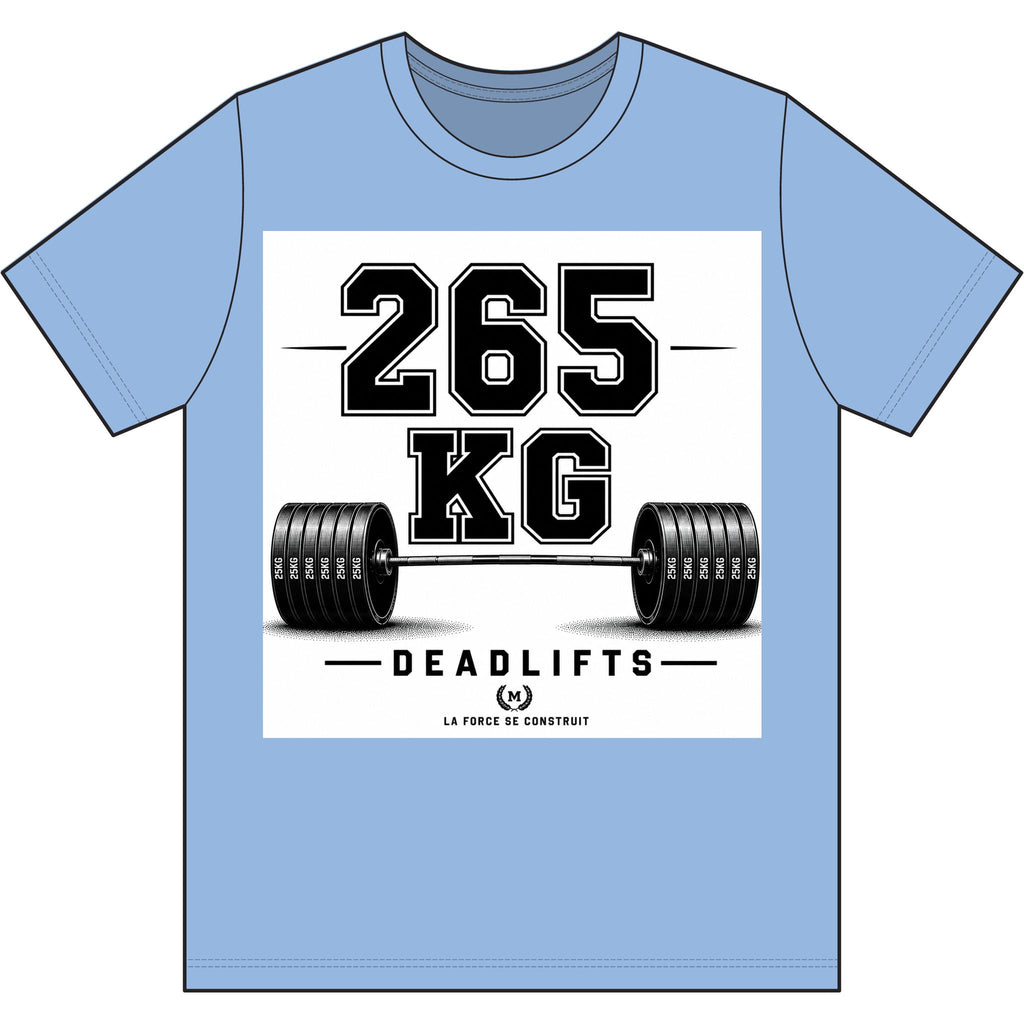 265 KG Deadlift T-Shirt — Milestone Weightlifting Gym Tee