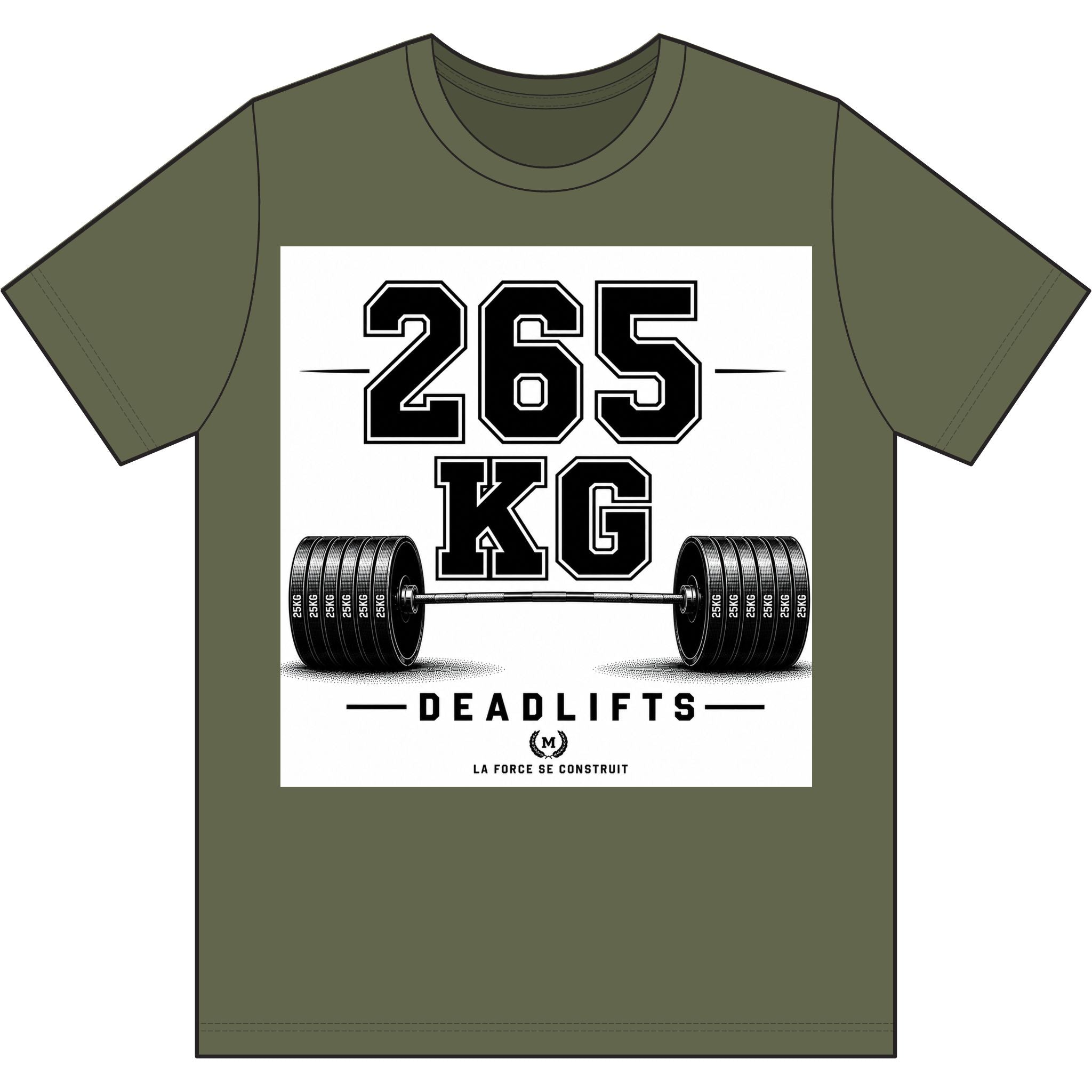 265 KG Deadlift T-Shirt — Milestone Weightlifting Gym Tee
