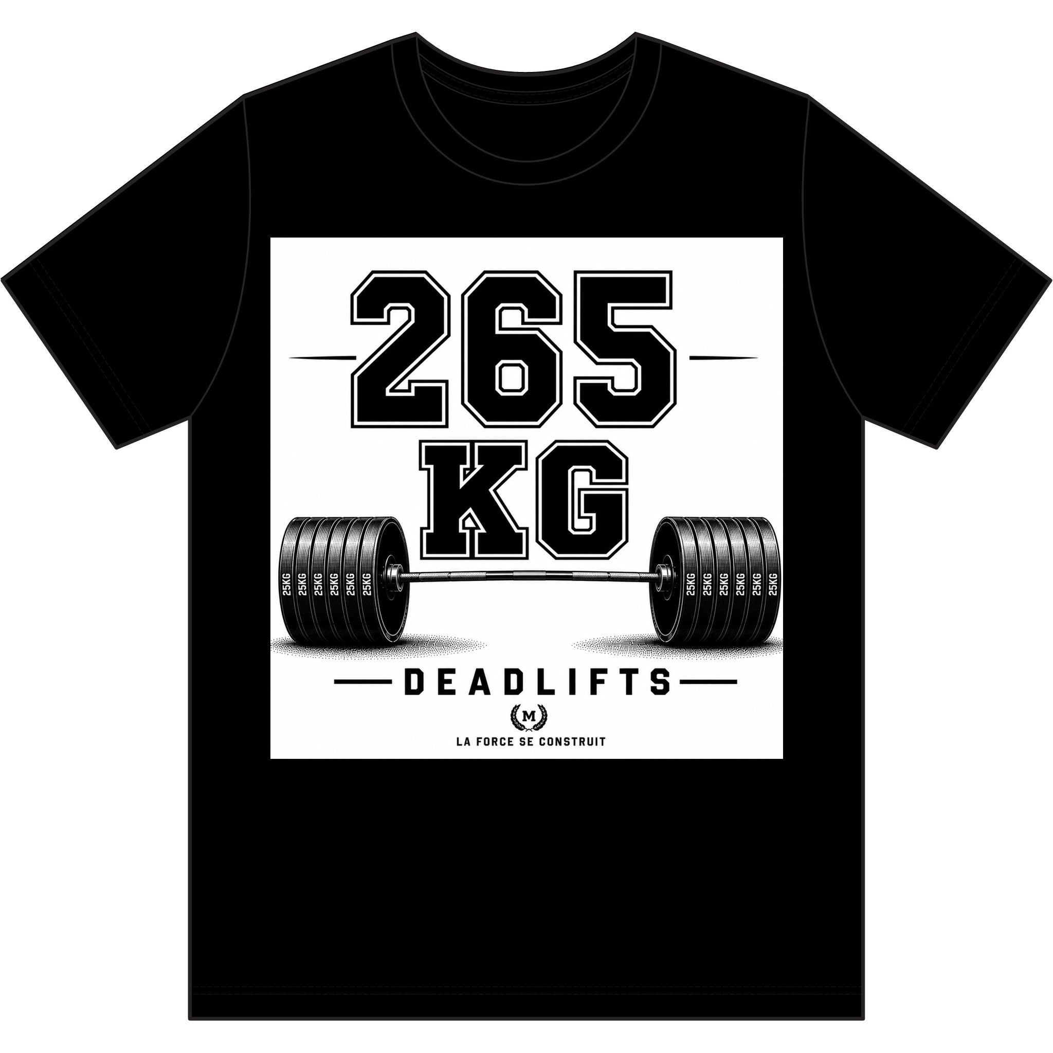 265 KG Deadlift T-Shirt — Milestone Weightlifting Gym Tee