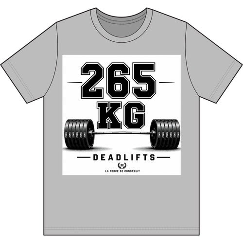 265 KG Deadlift T-Shirt — Milestone Weightlifting Gym Tee