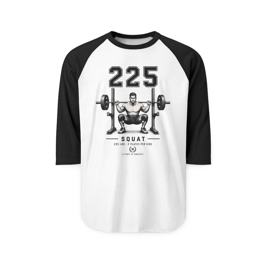 225 Squat Shirt | Weightlifting Barbell Raglan