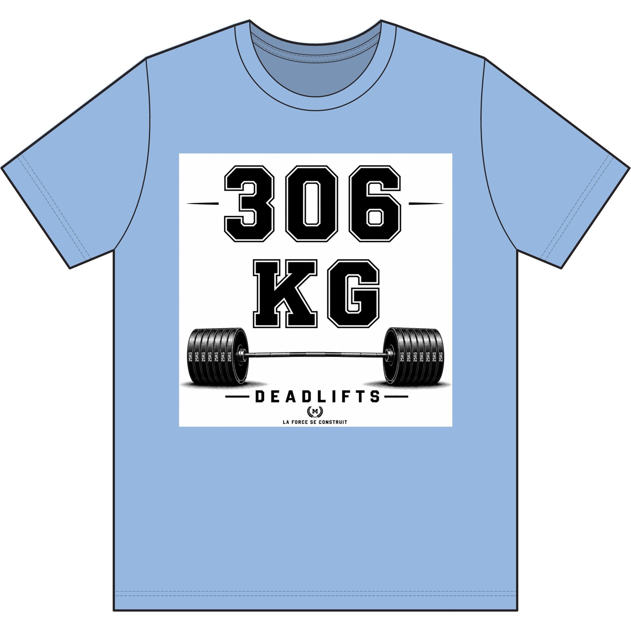 306 KG Deadlifts T-Shirt — Strength Milestone Workout Tee