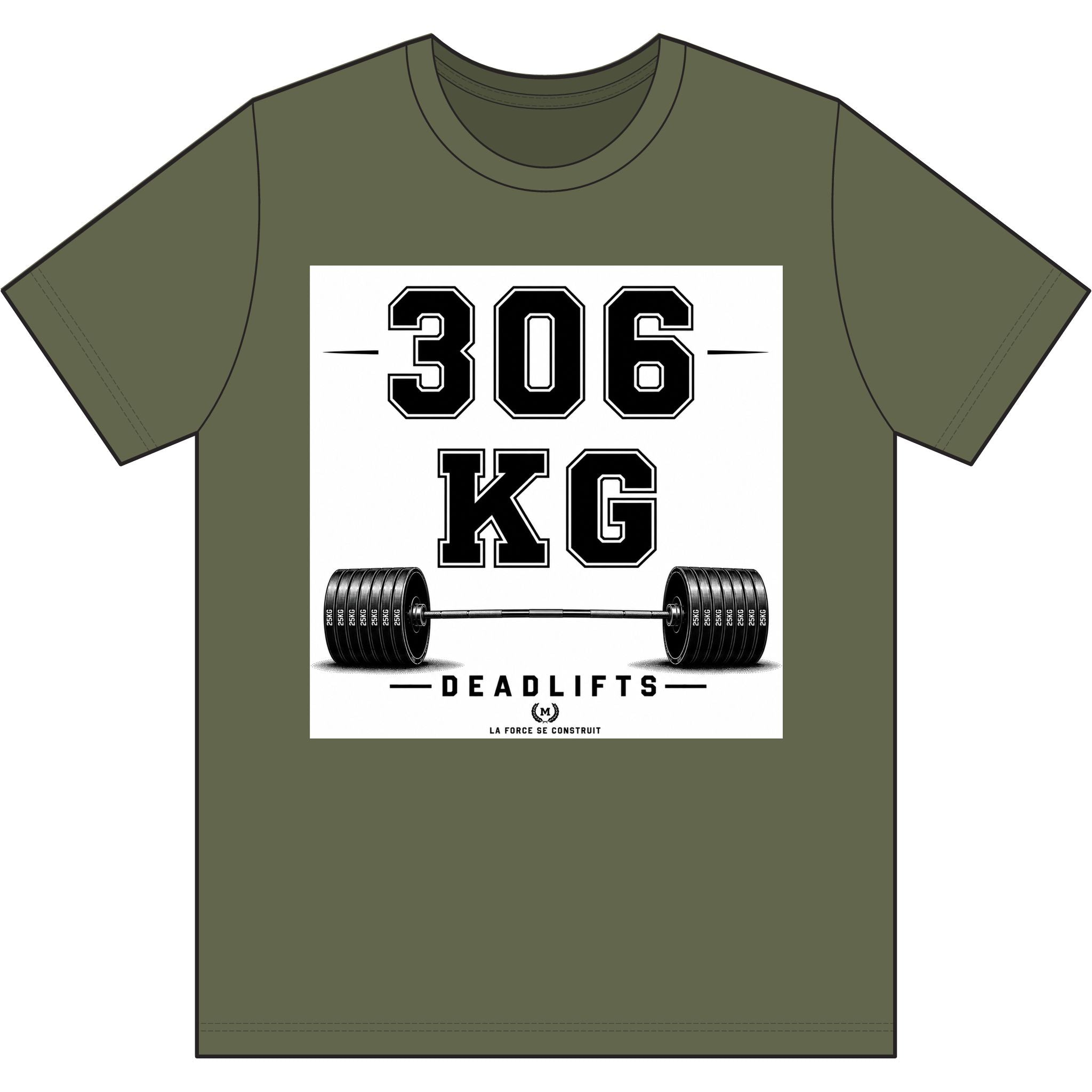 306 KG Deadlifts T-Shirt — Strength Milestone Workout Tee