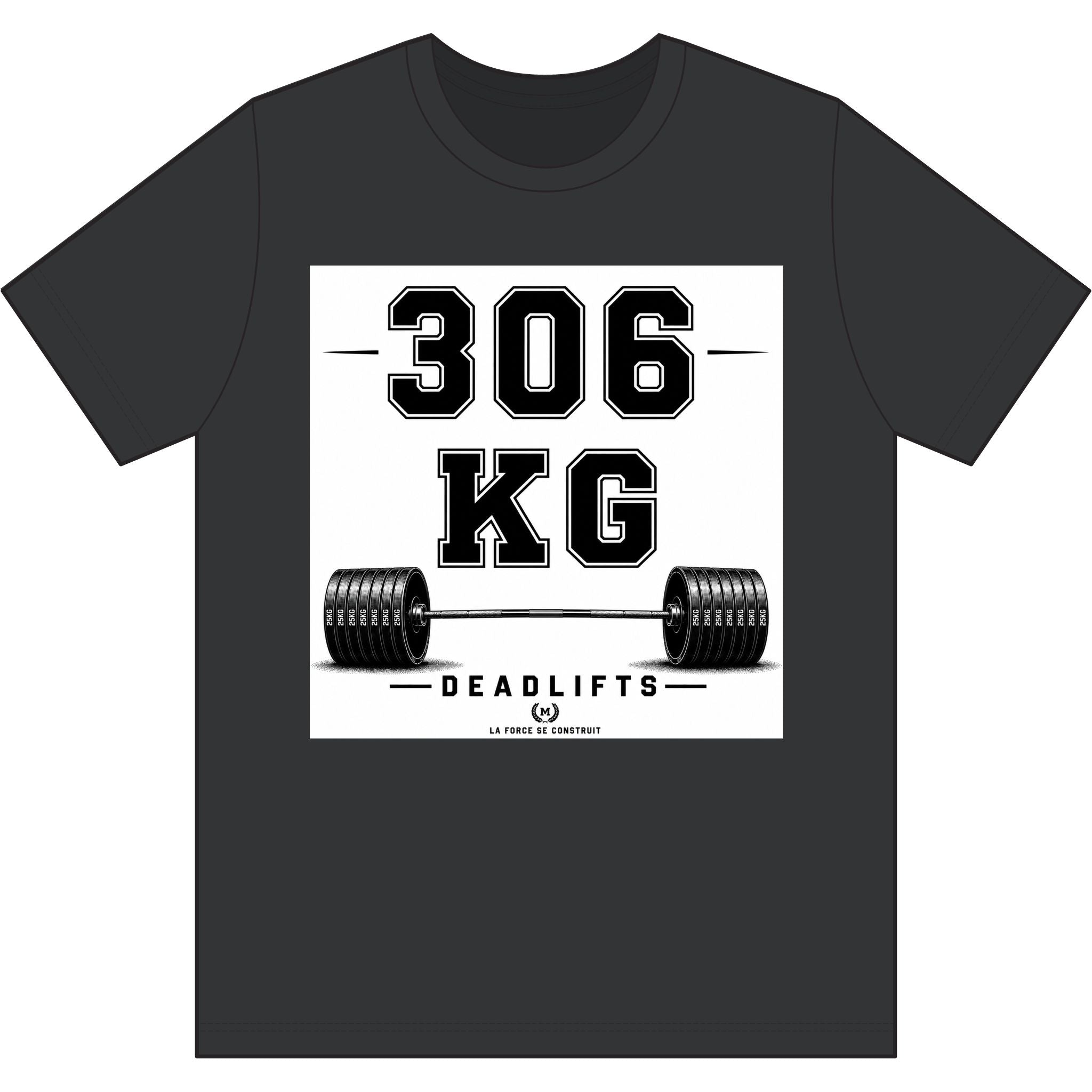 306 KG Deadlifts T-Shirt — Strength Milestone Workout Tee