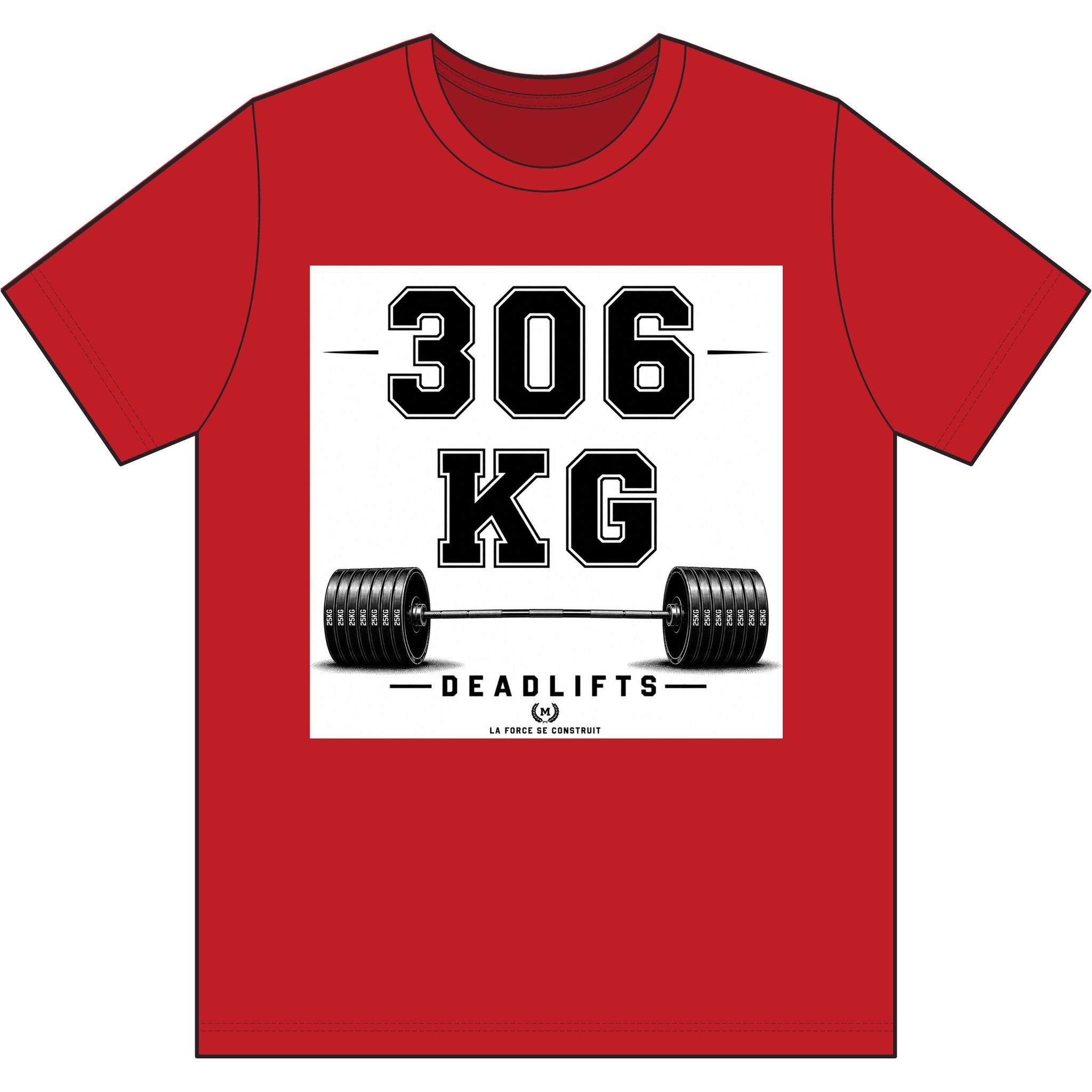 306 KG Deadlifts T-Shirt — Strength Milestone Workout Tee