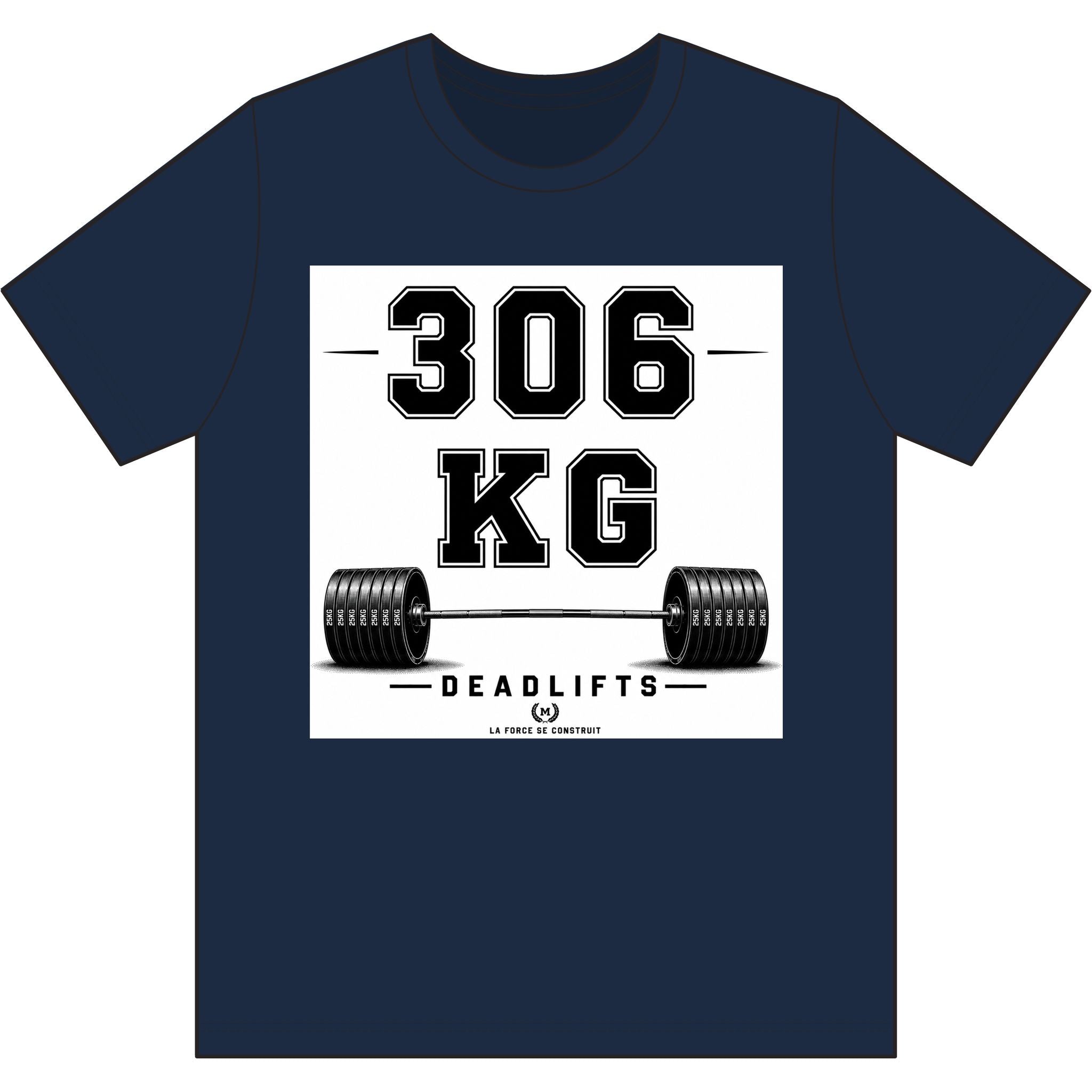 306 KG Deadlifts T-Shirt — Strength Milestone Workout Tee