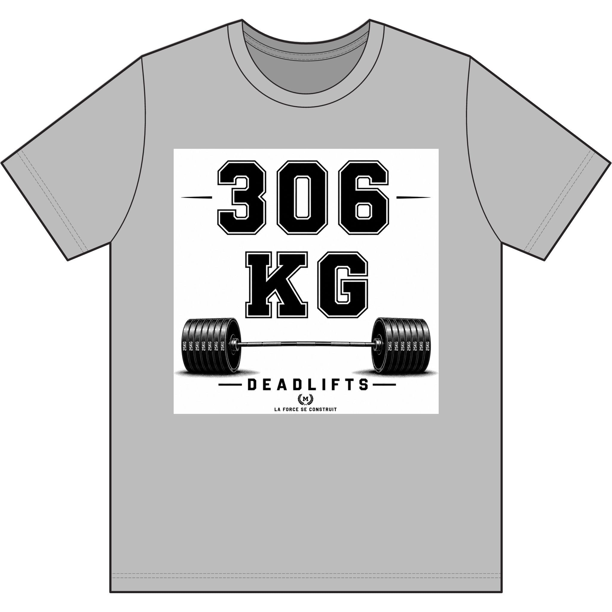 306 KG Deadlifts T-Shirt — Strength Milestone Workout Tee