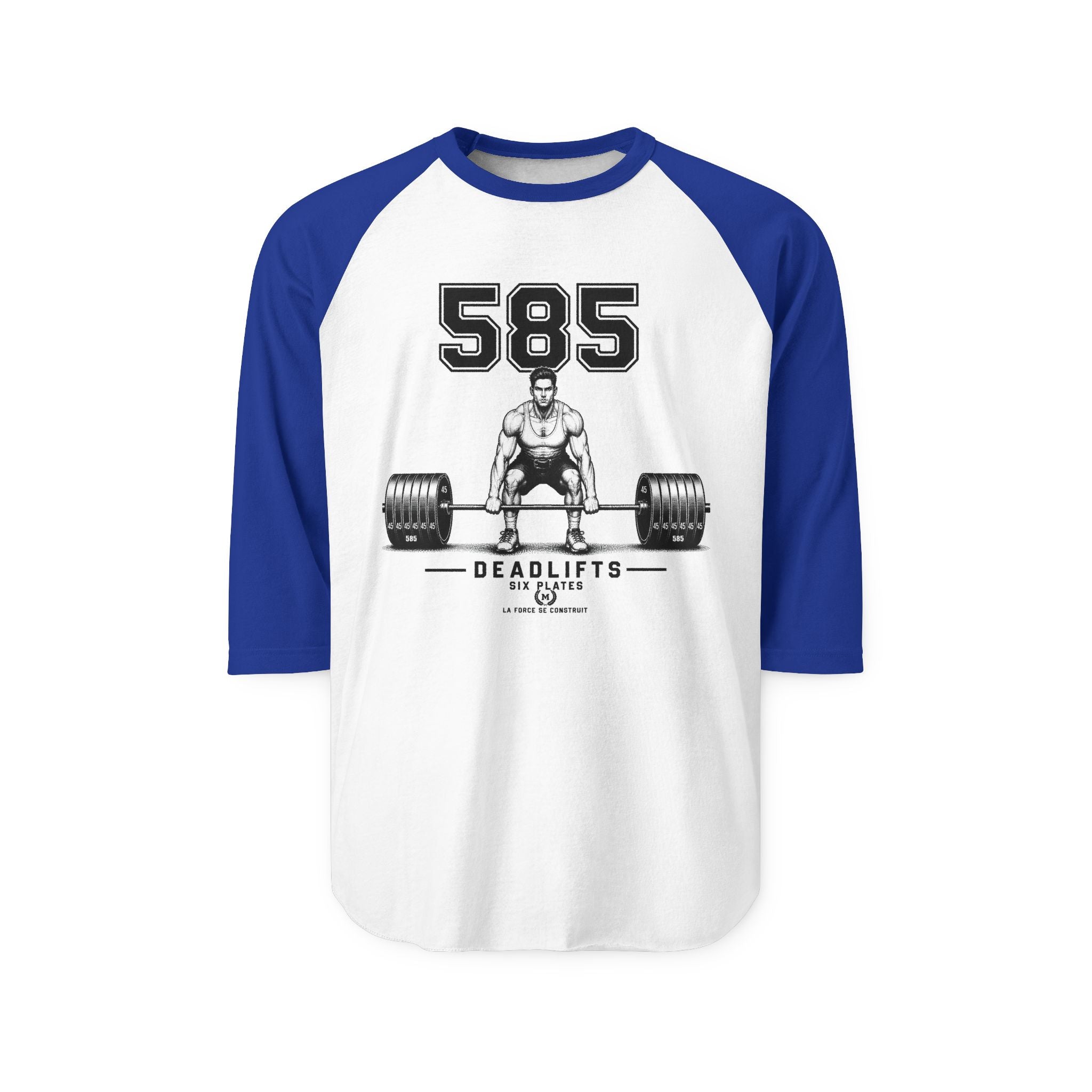 Deadlift 585 Raglan Shirt — Vintage Weightlifting Tee