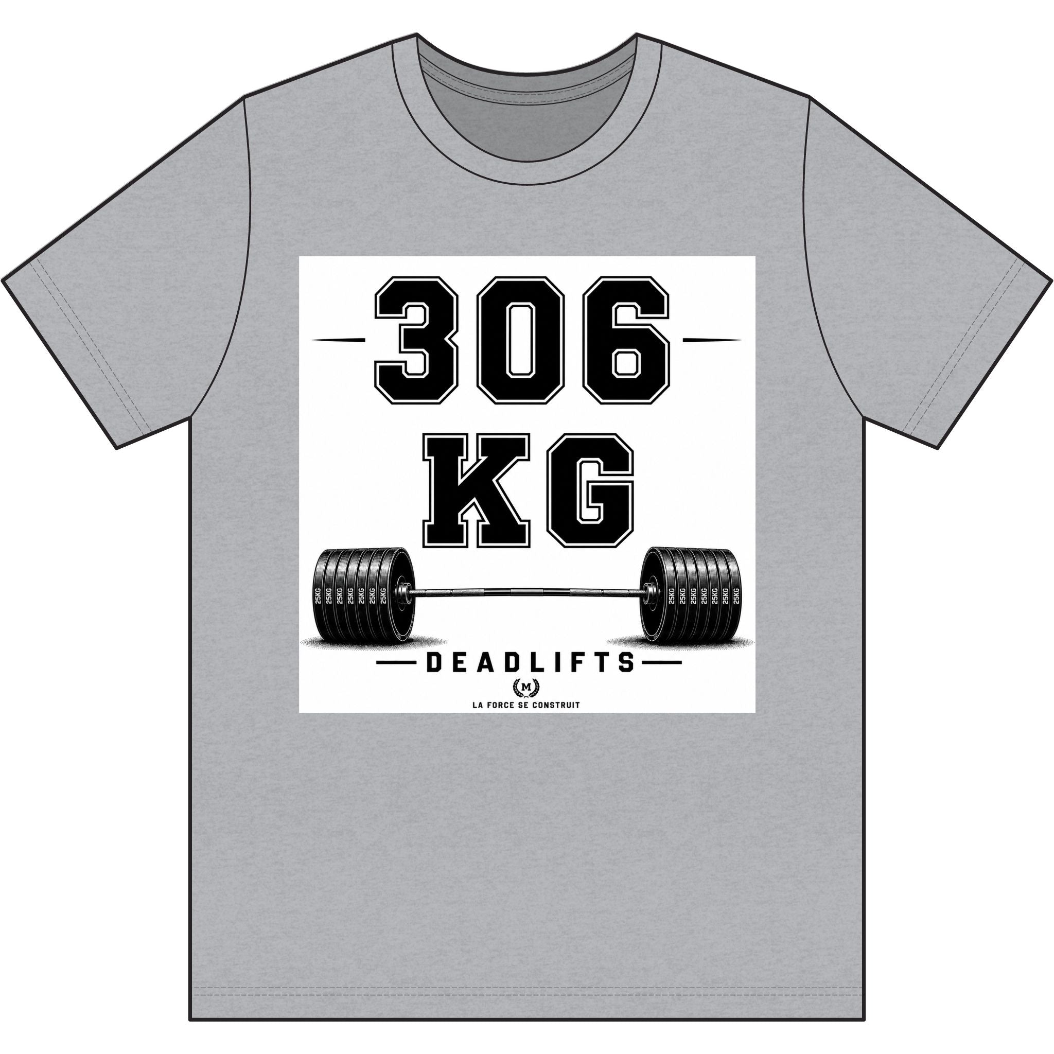 306 KG Deadlifts T-Shirt — Strength Milestone Workout Tee
