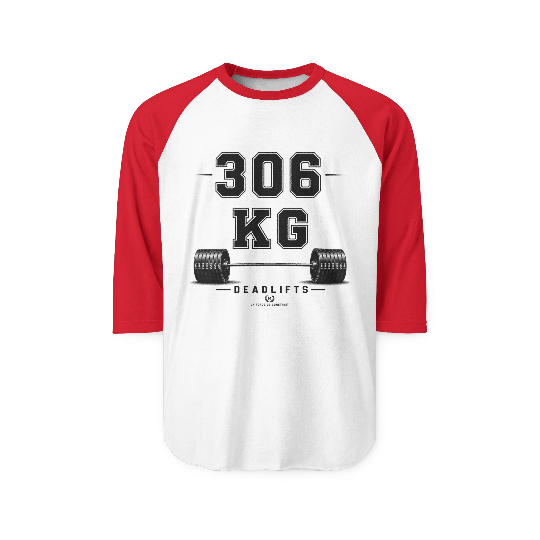 306 KG Deadlift Raglan Shirt — Weightlifting Gym Tee