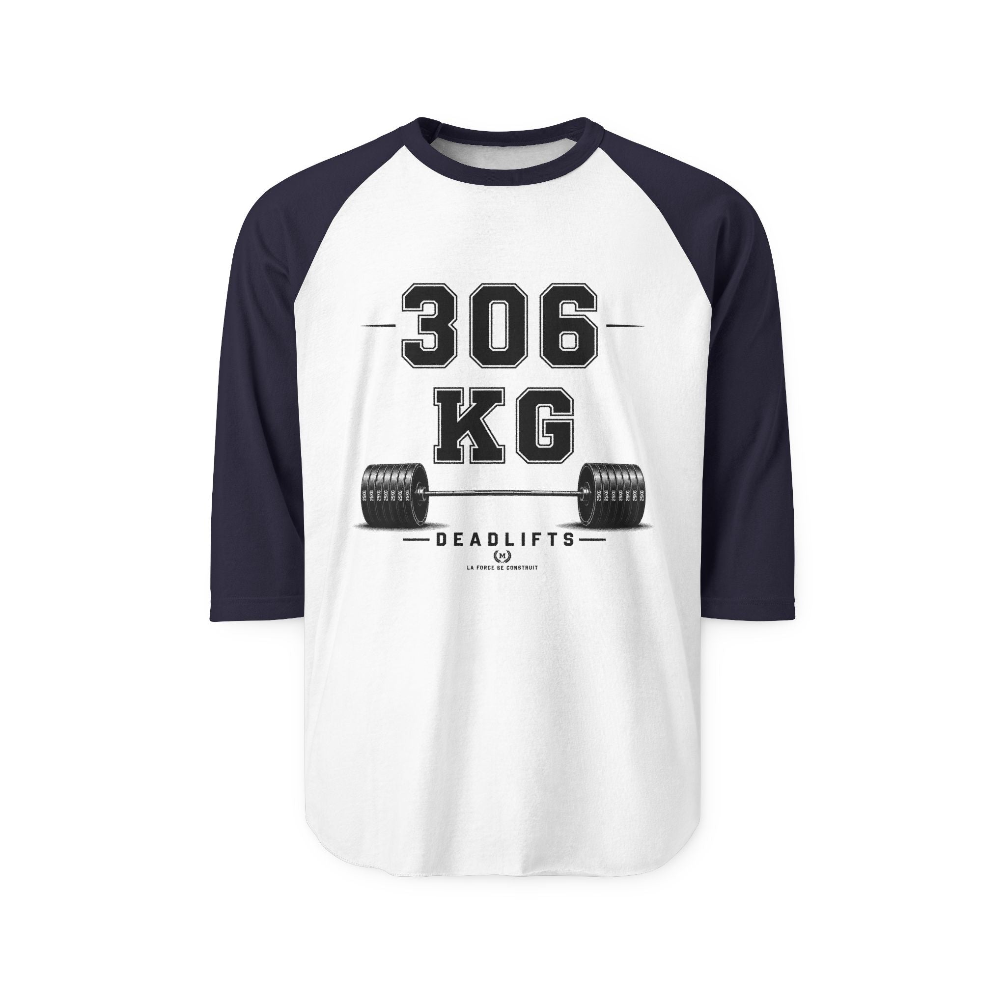 306 KG Deadlift Raglan Shirt — Weightlifting Gym Tee