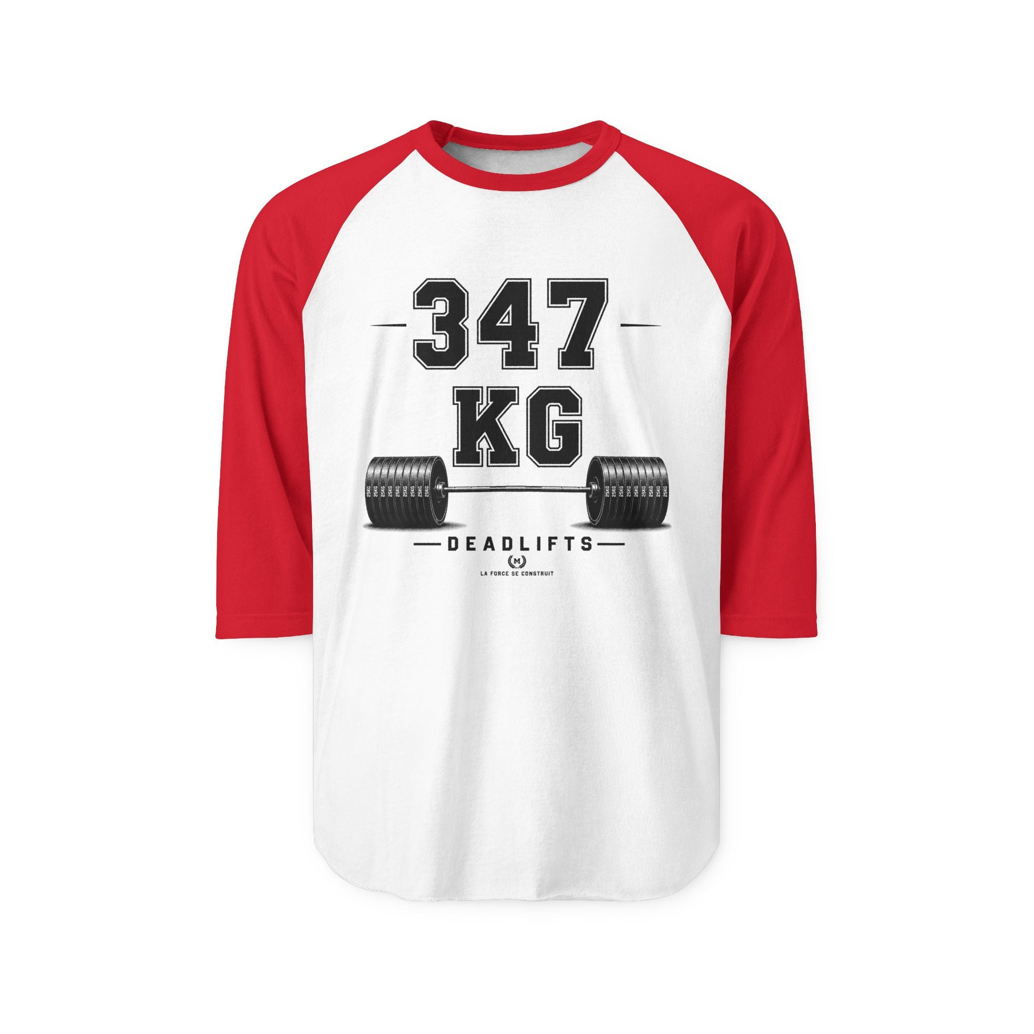 347 KG Deadlifts Raglan Shirt — Weightlifting Gym Tee