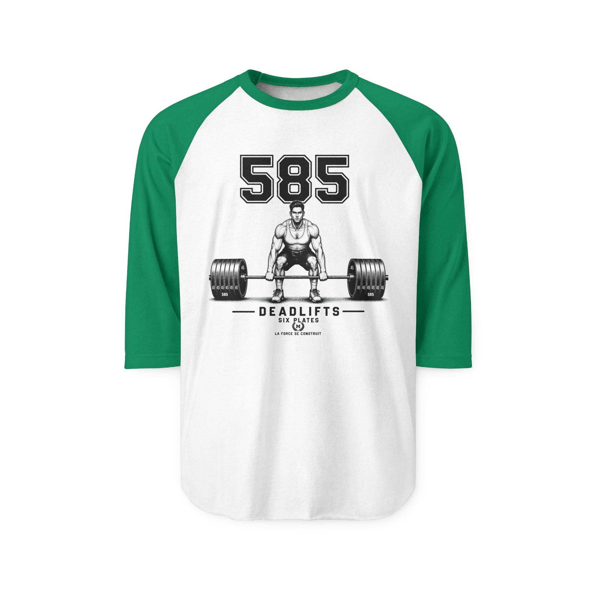 Deadlift 585 Raglan Shirt — Vintage Weightlifting Tee