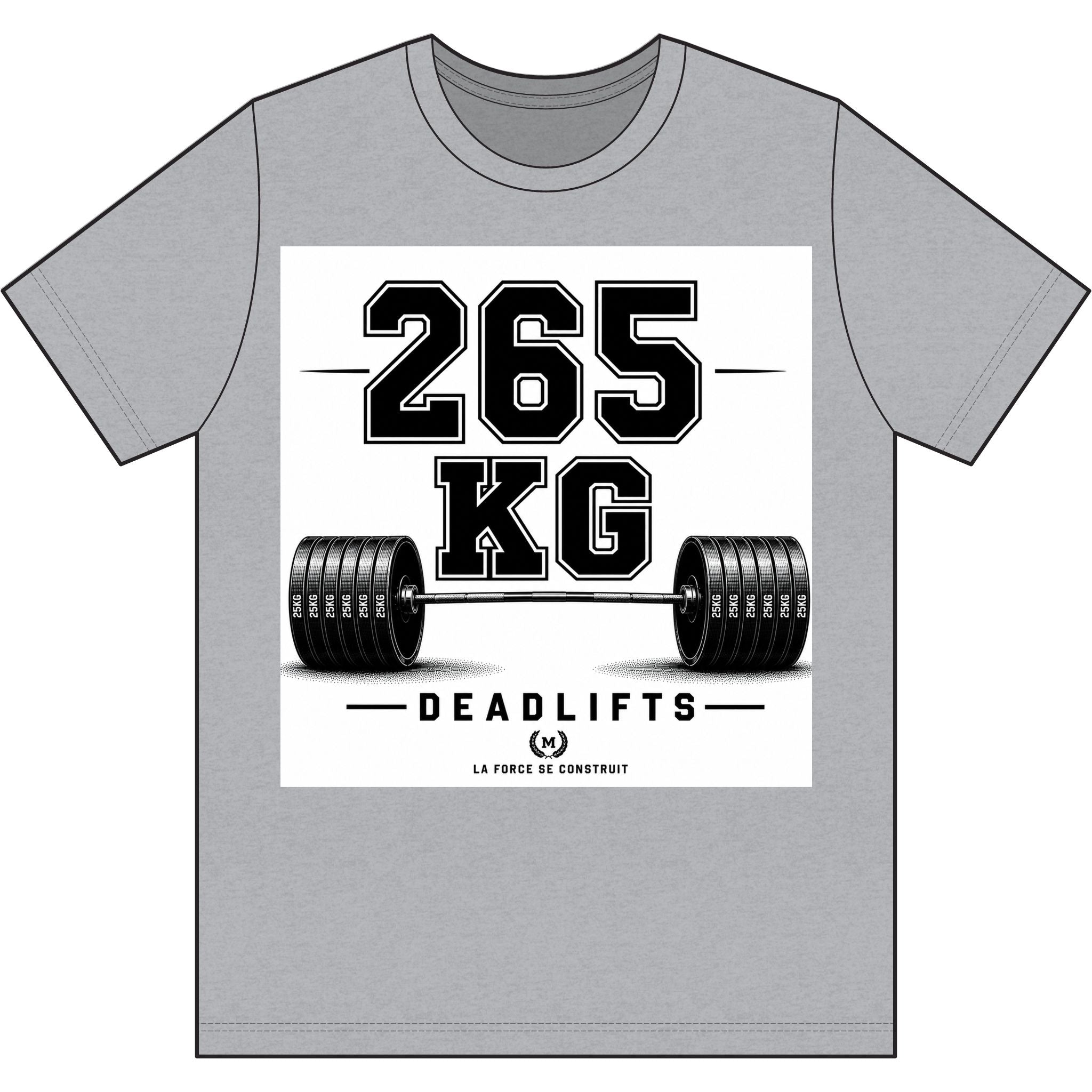 265 KG Deadlift T-Shirt — Milestone Weightlifting Gym Tee